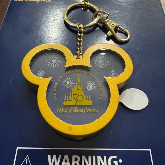 Walt Disney World 50th anniversary light up keychain. - Picture 2 of 3